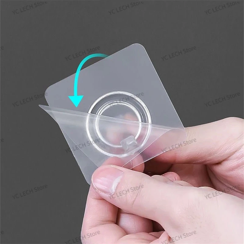 10PCS Transparent Plastic Duty Wall Hook for Kitchen Bathroom Office No Trace No Scratch Waterproof Adhesive Hook Home Accessory