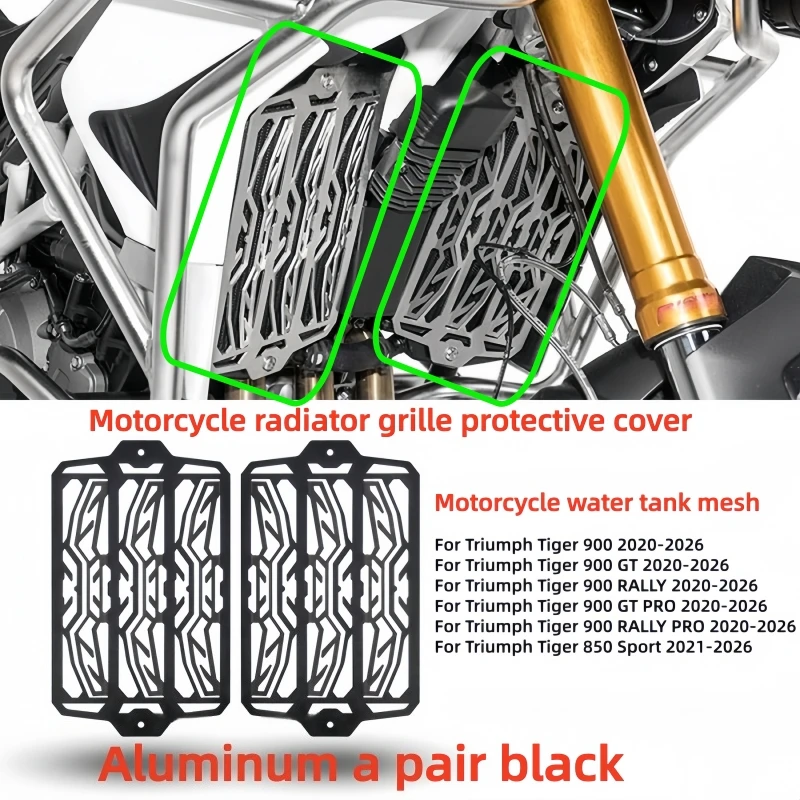 

Motorcycle water tank heat dissipation cover grille air outlet cover For Triumph Tiger 900 GT PRO RALLY 2020-2026 850 2021-2026