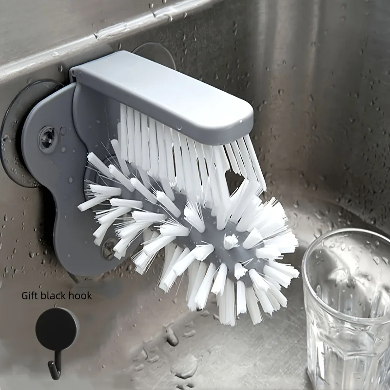 Sink Water Bottle Cleaning Brush Glass Cup Brush Goblet Mugs Cleaner Strong Suction Lazy Clean Brush Cup Glass Bar Kitchen Tools