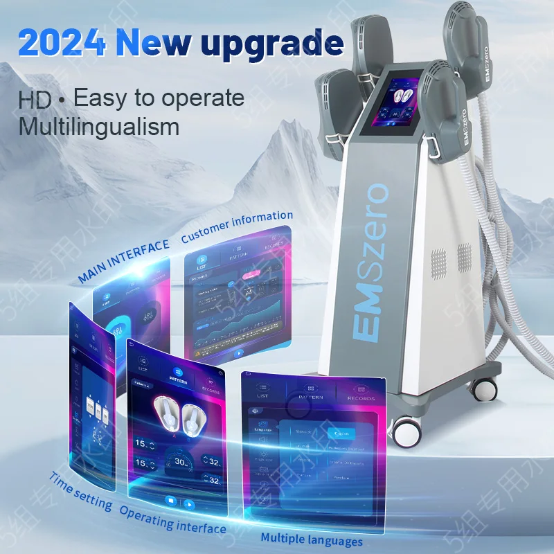 2024 NEW EMS DLS-EMSzero Neo  6500W Hi-emt Body  Machine NOVA Muscle Stimulator Shaping Equipment for Salon EMSzero acrylic beauty salon trolley rolling cart spa machine holder mobile equipment stand with universal wheels