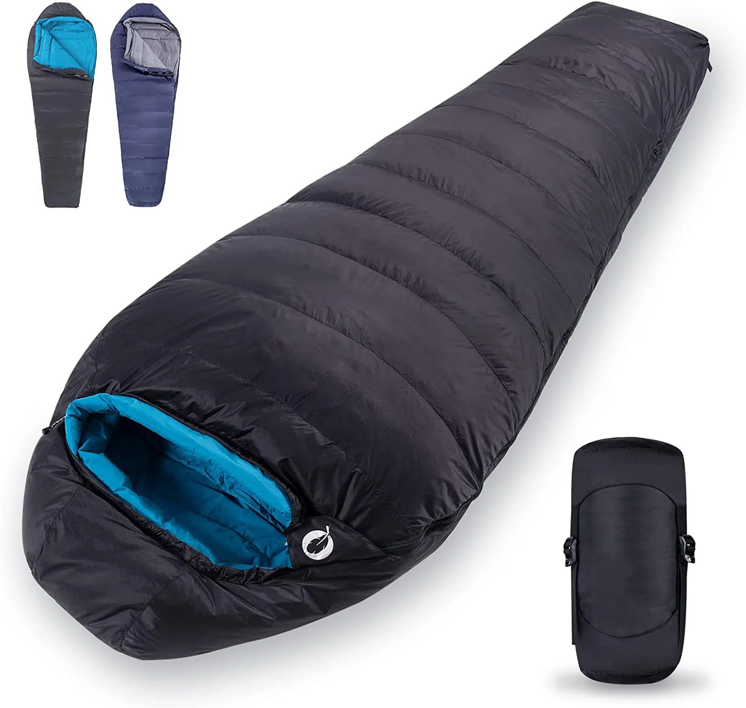 

Cold Weather Waterproof Polyester Duck Down Mummy Sleeping Bags for Hiking Camping