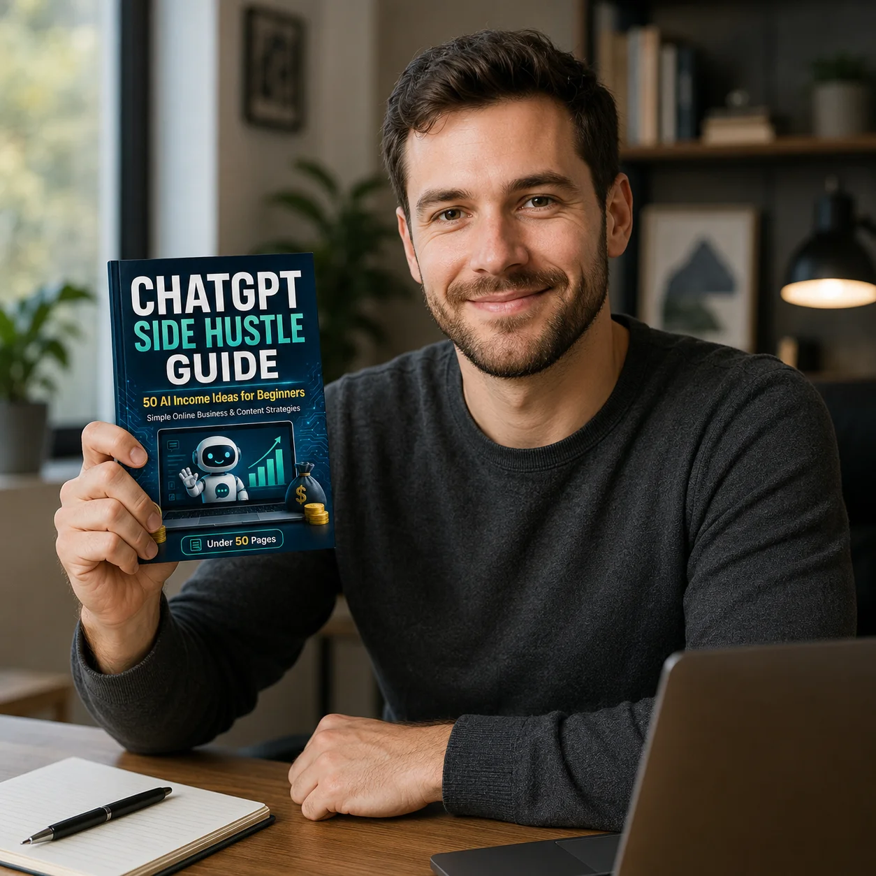 ChatGPT Side Hustle Guide 50 AI Income Ideas for Beginners Online Business Content Strategy Book Under 50 Pages