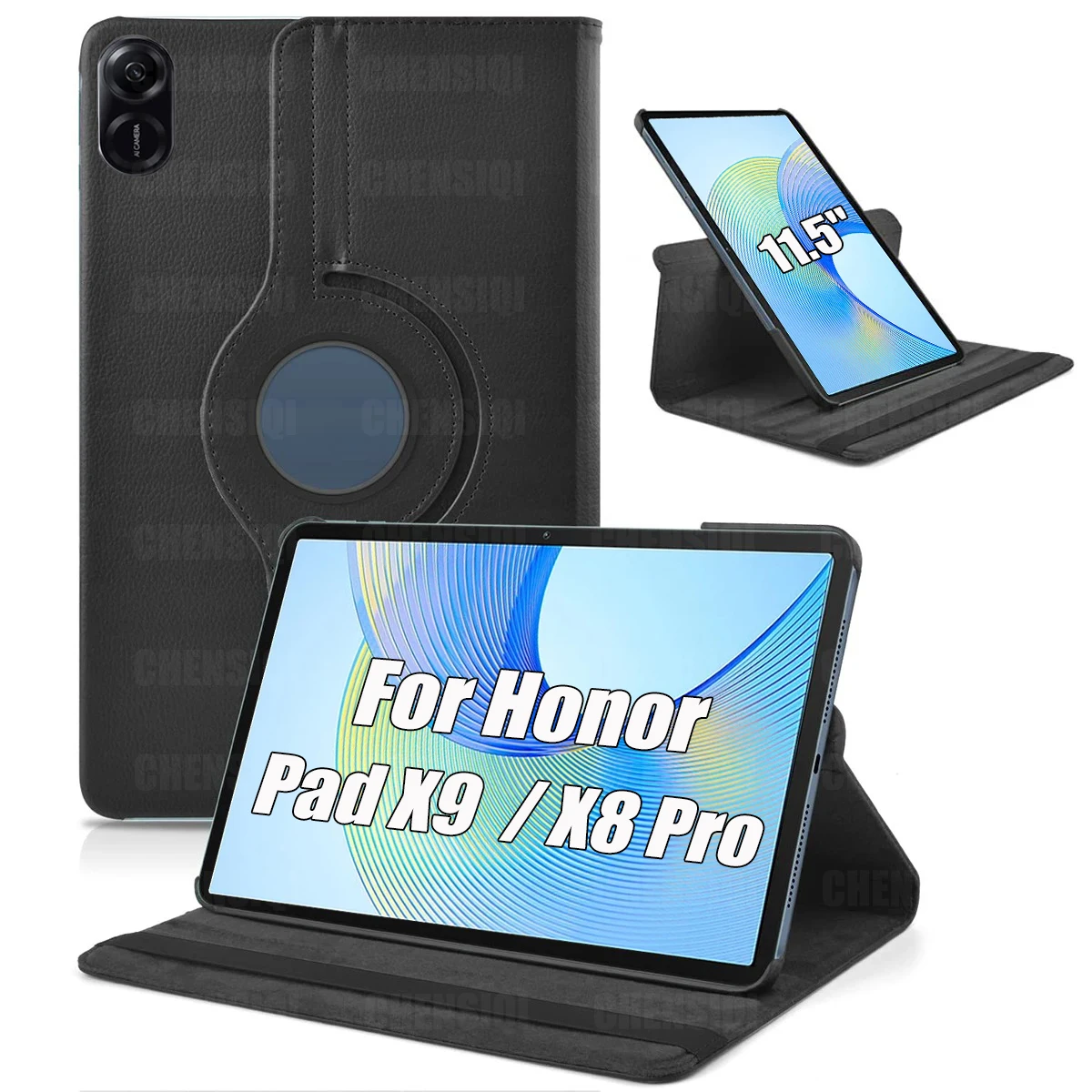 Case for Honor Pad X9 / X8 Pro 2023 (11.5 inch) Ultra Thin PU Leather Cover 360 Rotating Stand Case Protective Shell