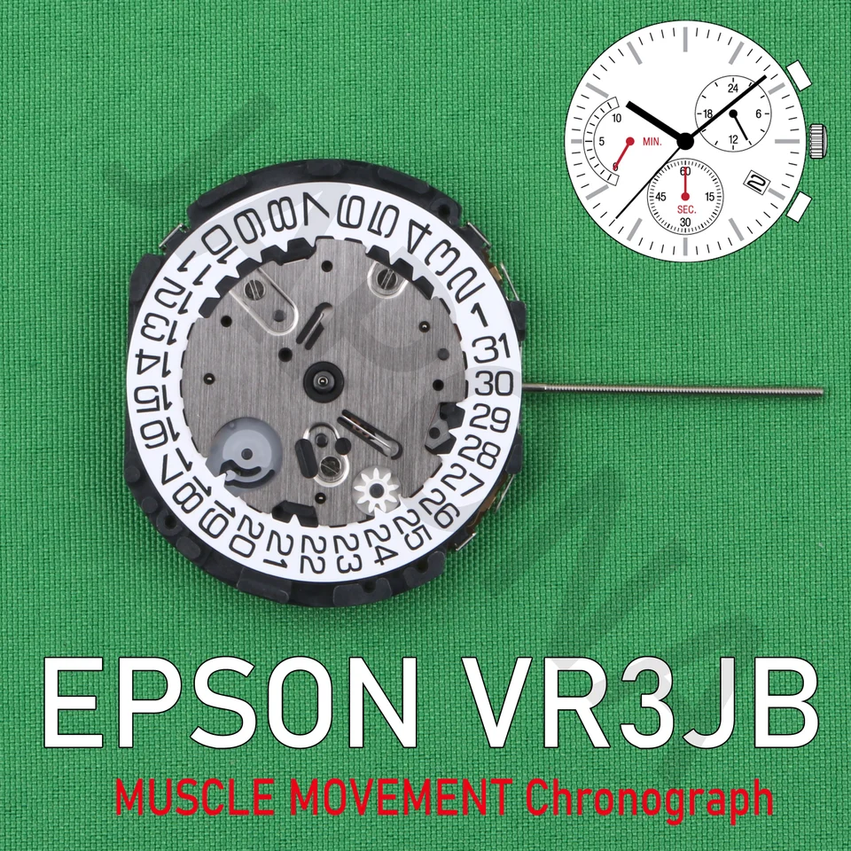 VR3J movement vr3jb movement Analog Quartz 13 1/2''' Chronograph