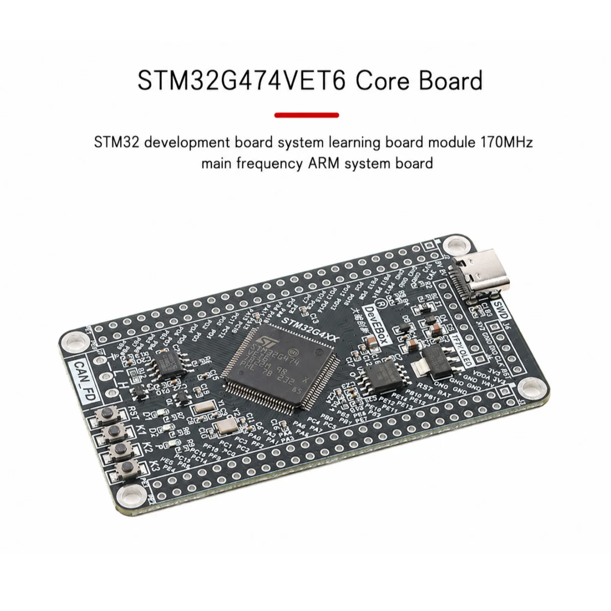 1pcs STM32G474VET6 Core Board STM32 Development Board System Board Learning Board Module 170MHz Main Frequency
