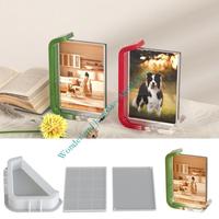 H7EB Elegant Picture Frame Silicone Moulds Resin Crafting Molds Craft Project Molds Silicone Texture for Handmade Crafting