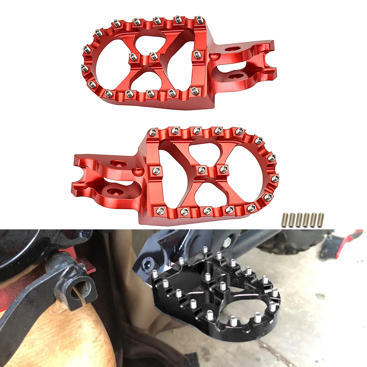 

Motorcycle CNC FootRest Footpegs Foot Pegs Pedals For HONDA CR 125 250 150R CR250R CRF 150R 250R 450R 250 450 X RX L M 2002-2023