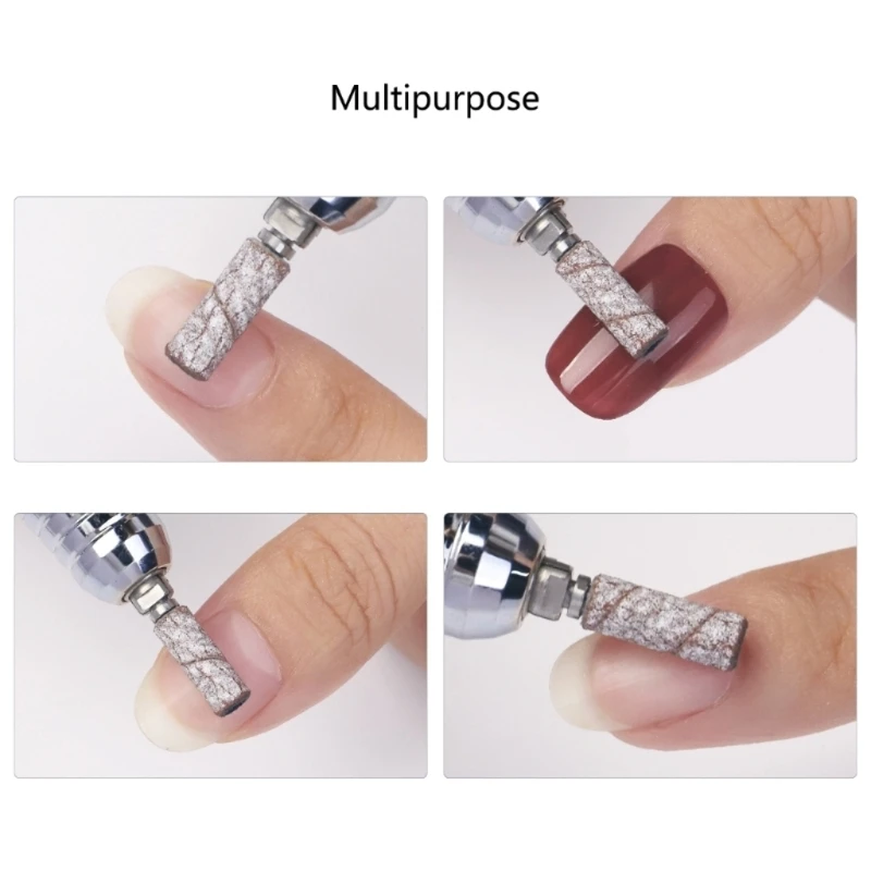 Broca portátil diamante para unhas, para máquina furadeira elétrica, design arte unhas, manicure, pedicure, lixa