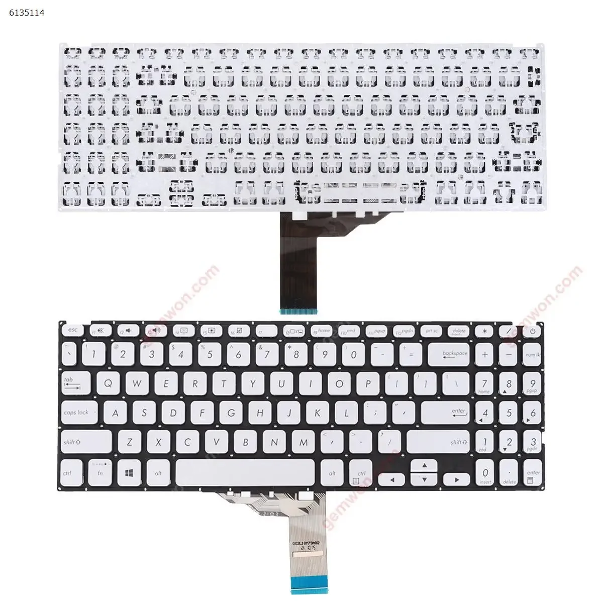 

US Laptop Keyboard for Asus X512 Silver Win8