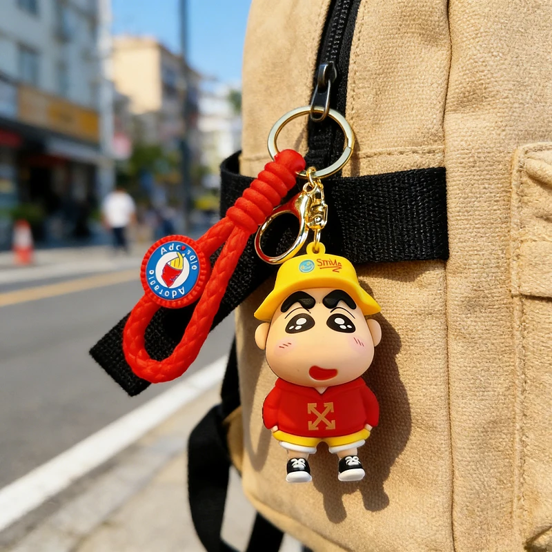 

New Cute Shinchan Series Keychain Cartoon Character Exquisite Creativity Boys and Girls Backpack Pendant Birthday Gift