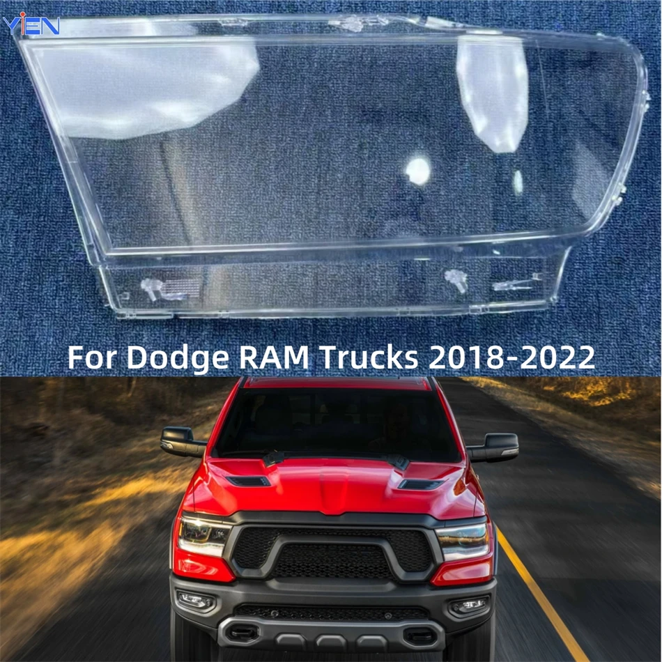 

For Dodge RAM Trucks 2018 2019 2020 2021 2022 Car Front Headlight Lens Cover Auto Transparent Headlamp Lampshade