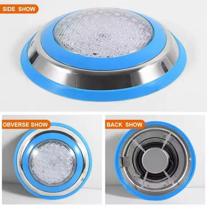 LED Swimming Pool RGB Underwater Light 12V AC Surface Plat Fountain Lights IP68 Waterproof 18W 36W 45W 54W