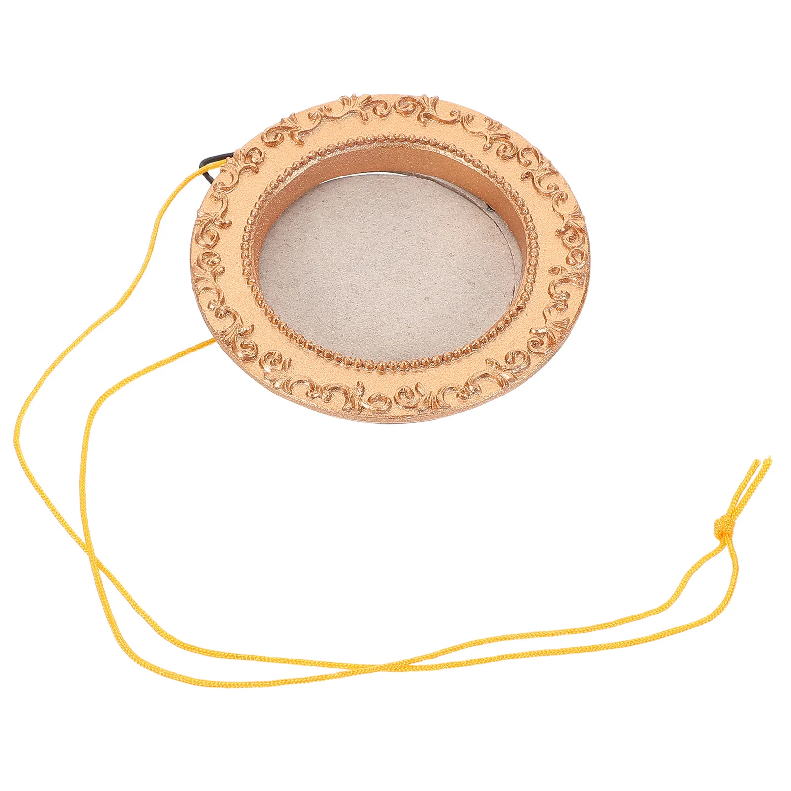 

Miniature Vintage Round Photo Frame Ornament Hanging Decoration for Christmas Tree Holiday Home Decor Wedding Small Photo Frame