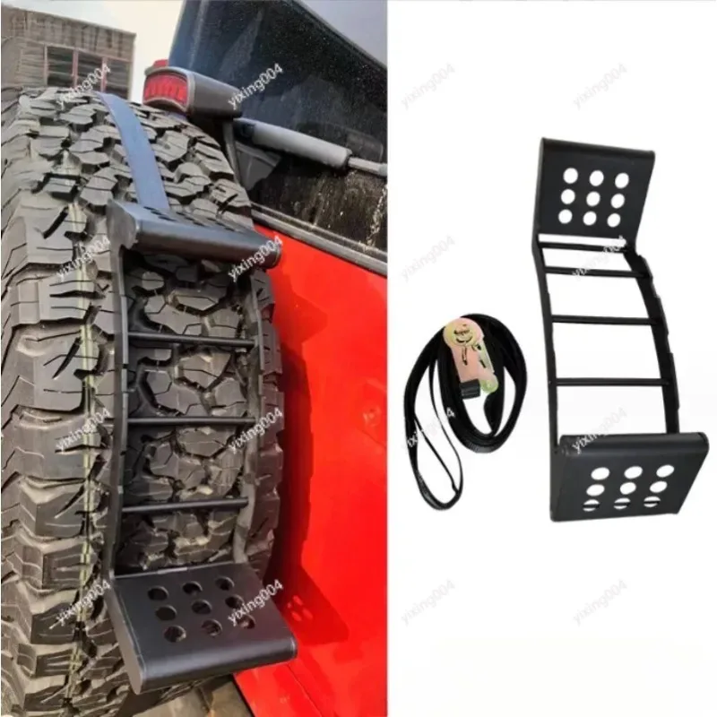 Universal Spare Wheel Ladder, Non-Slip Portable Step with Rope Tightener for Truck SUV Pickup