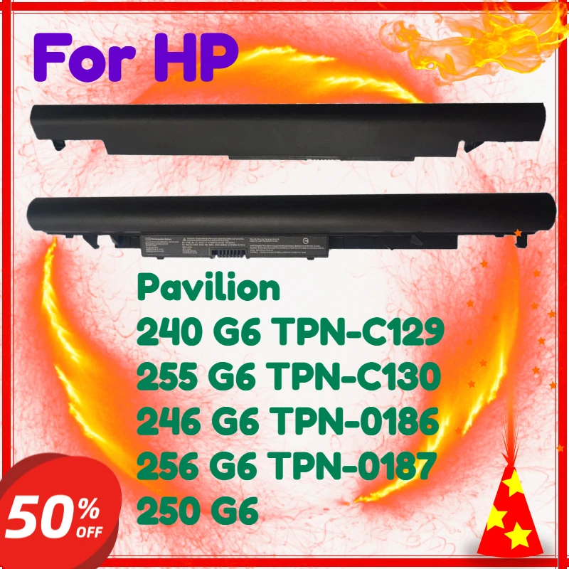 

JC04 JC03 Laptop Battery for HP Pavilion Q186 Q187 TPN-W129/W130 C129 240 G6 TPN-C129/C130 TPN-Q186/Q187 919701-850