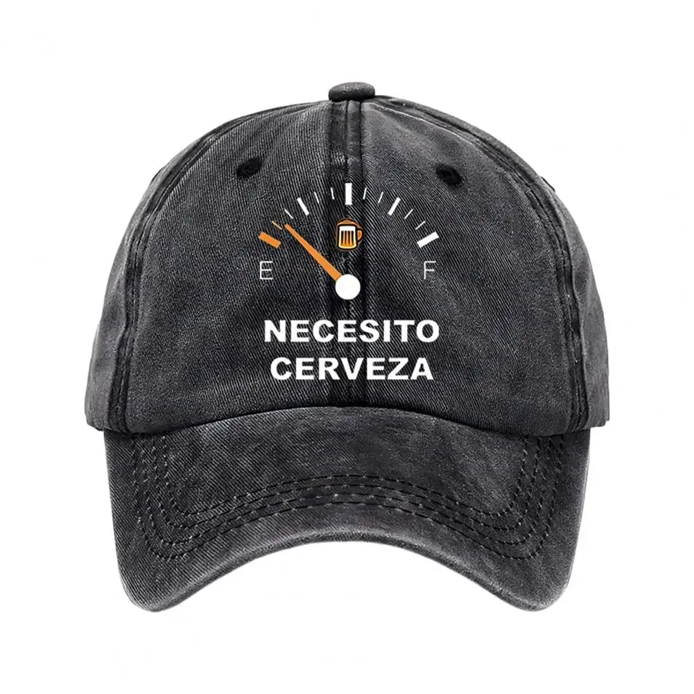Funny Print Baseball Cap Adjustable Back Buckle Retro Distressed Style Baseball Cap, Cotton Fabric Outdoor Sunshade Cap