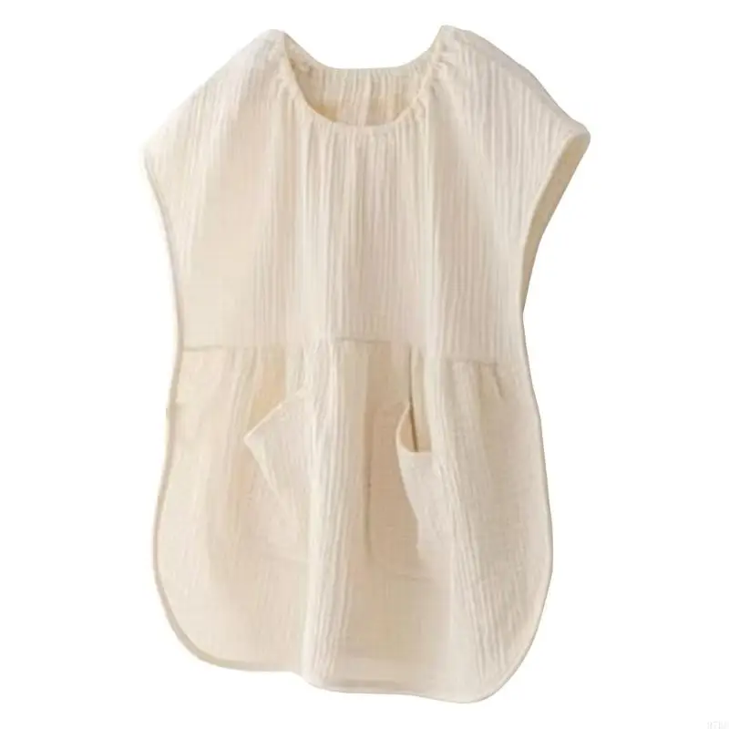 

97BC Gentle Washable Cotton Nursing Scarf Multi Use Design Nursing Apron with Pocket for Easy Breastfeeding and Infant Care