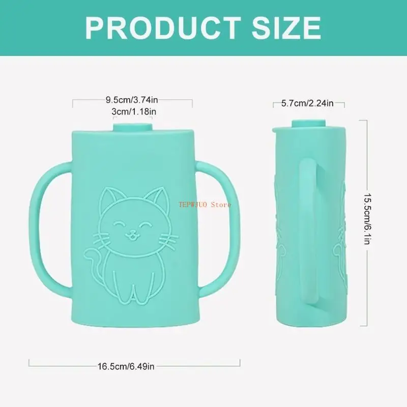 حافظة طعام الأطفال U50F المصنوعة من السيليكون تمنع الانسكابات والحروق لسهولة التغذية #6