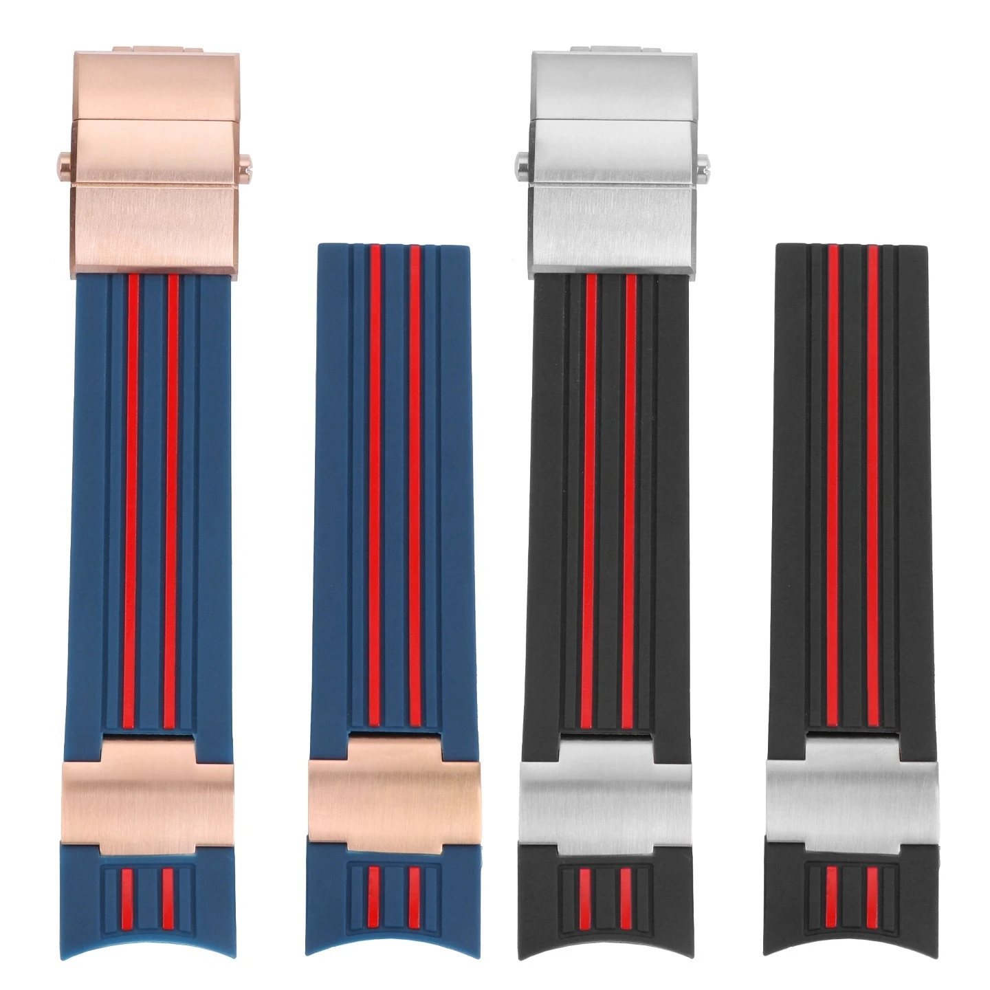 ل أوليس ناردين الغوص رحلة 353/8003/263 سلسلة خاصة المطاط سيليكون حزام 22 مللي متر ساعة رجالي رياضية مقاوم للماء حزام الساعات