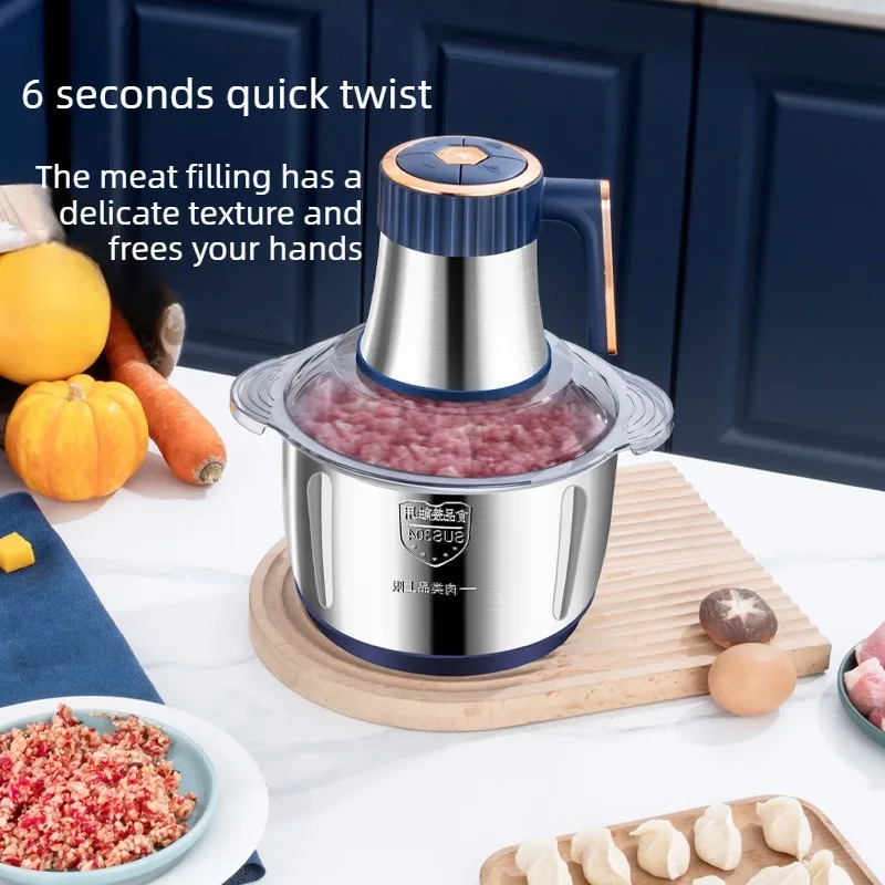 Máquina eléctrica multifuncional para el hogar, para hacer pasta de ajo, picar carne, moler, mezclar y preparar comida para bebés