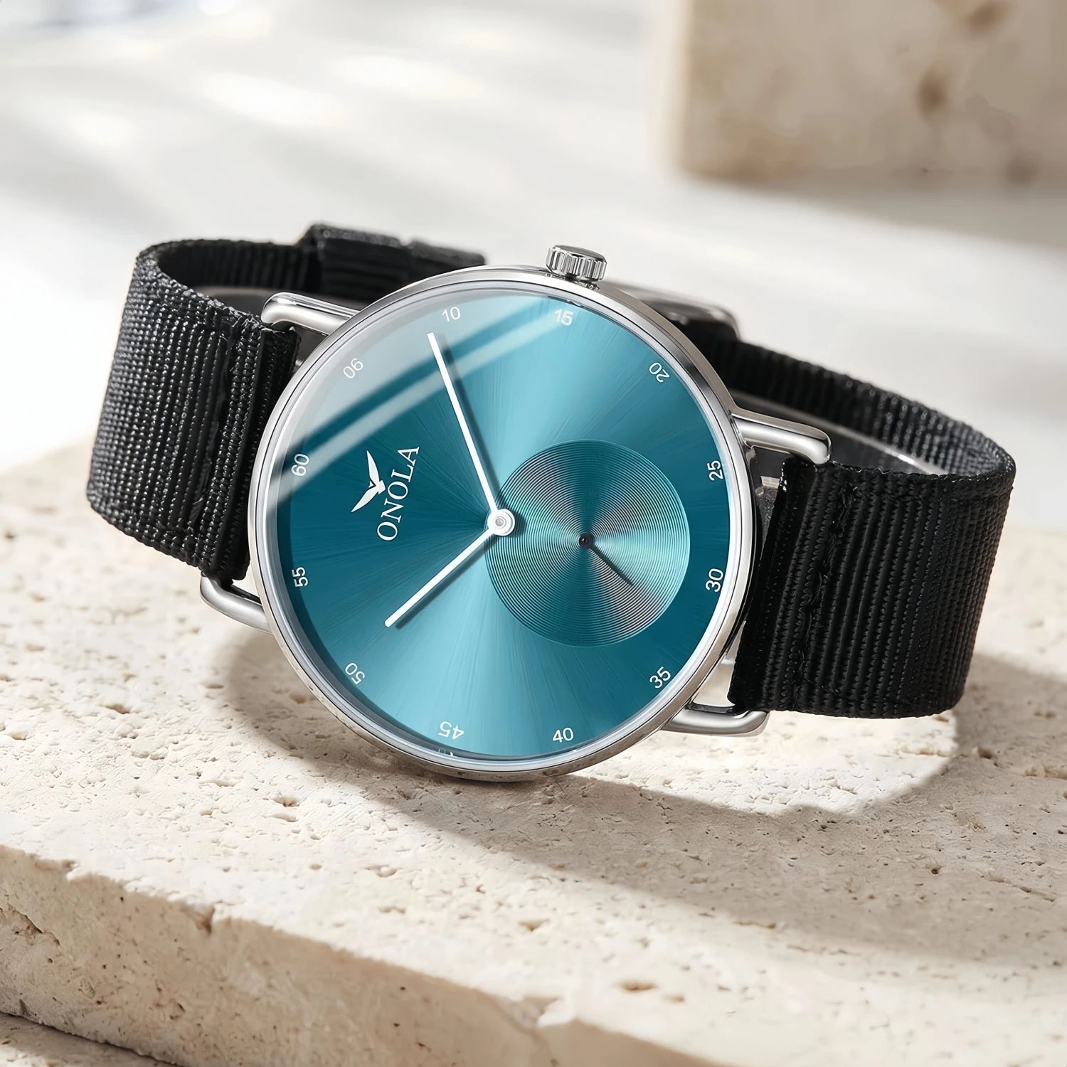 ONOLA simple Ultrathin quartz watch men classic luxury brand leather/nylon male watch casual dress waterproof Relogio Masculino