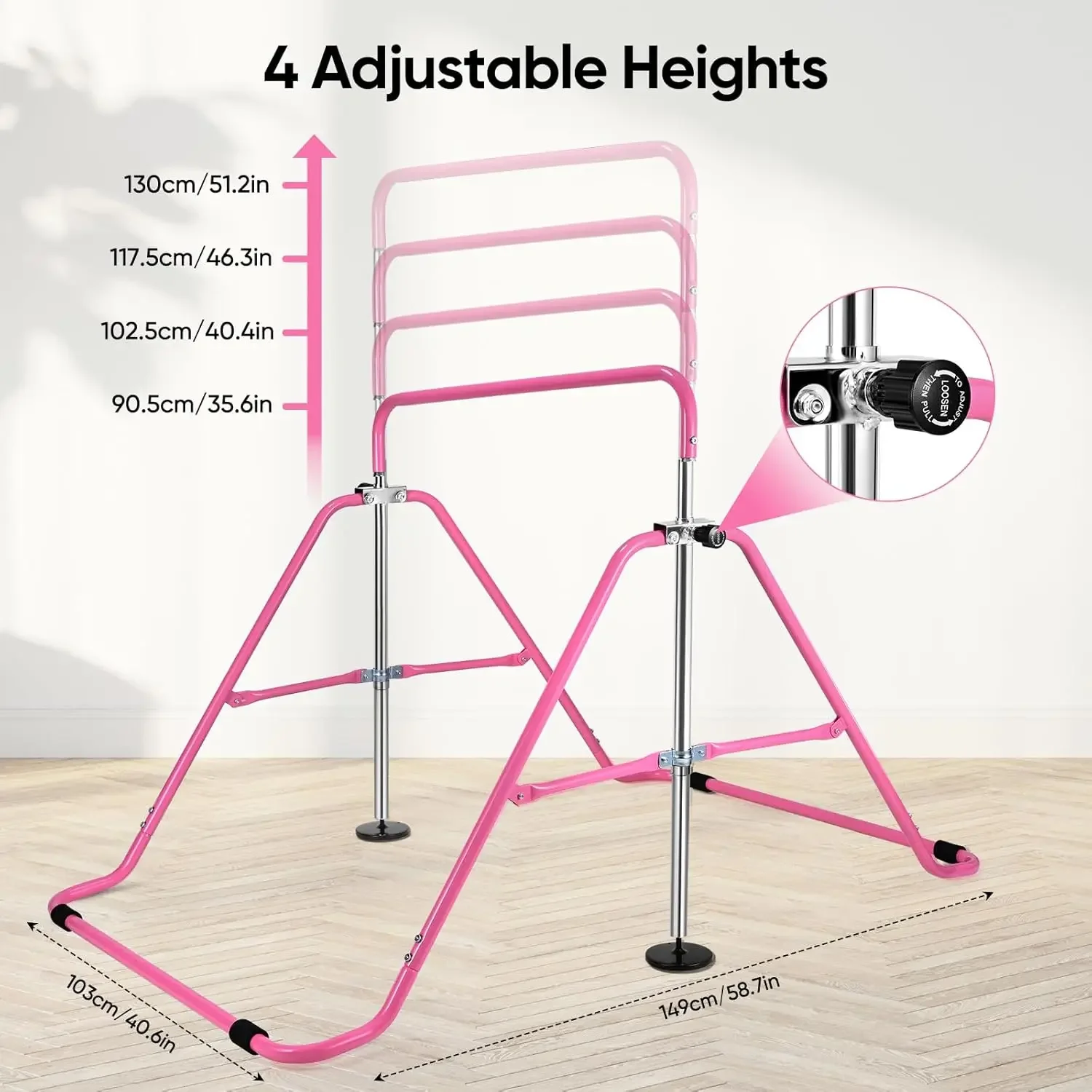 Height-adjustable Horizontal Bar for Children At Home Children\'s Climbing Stand Pull-ups on Parallel Bars