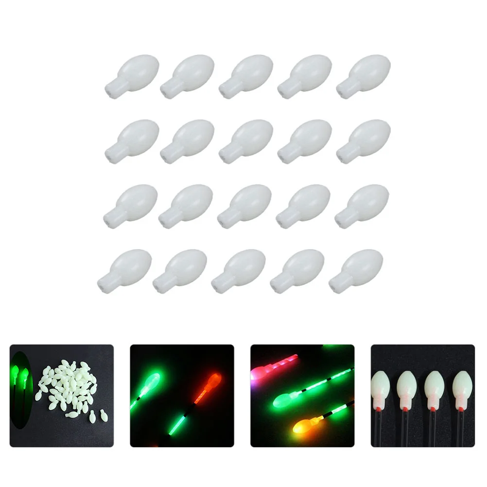 Carp Fishing Beads Luminous Eye-catching Beans Gear Night Light Shortsighted White High Elastic Soft Silicone