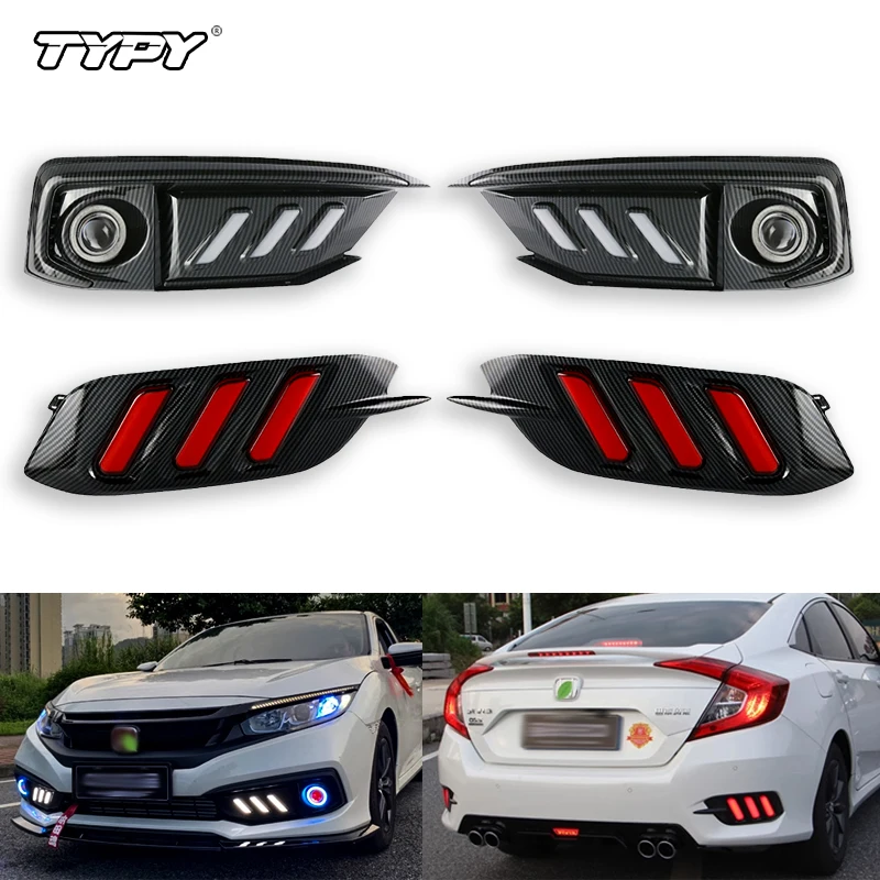 

LED Night-Time Running Light Turn Signal Lamp Fit For Honda Civic 10th Gen Sedan 2016-2018 / 2029-2021 Replace Car Accessories
