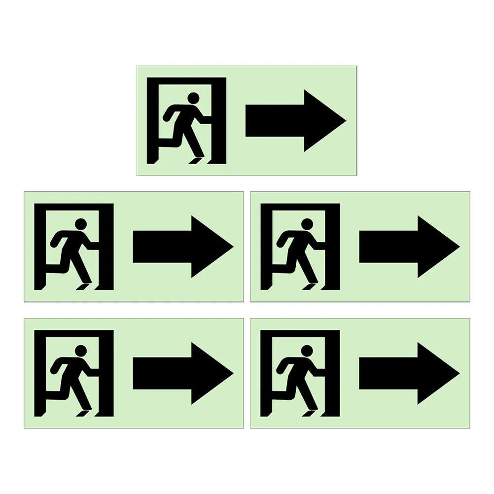 5 Pcs Direction Stickers PVC Material Hospital Floor Guide Arrow Sign Way Marker Wall Decor Easy Remove No Residue