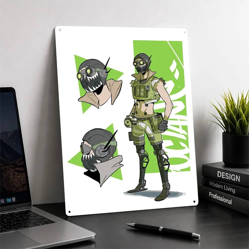 Octane from Apex Legends character art Poster Fantasy Wall Art Customized Retro Metal Tin Sign for Bedroom Man Cave Home Decor