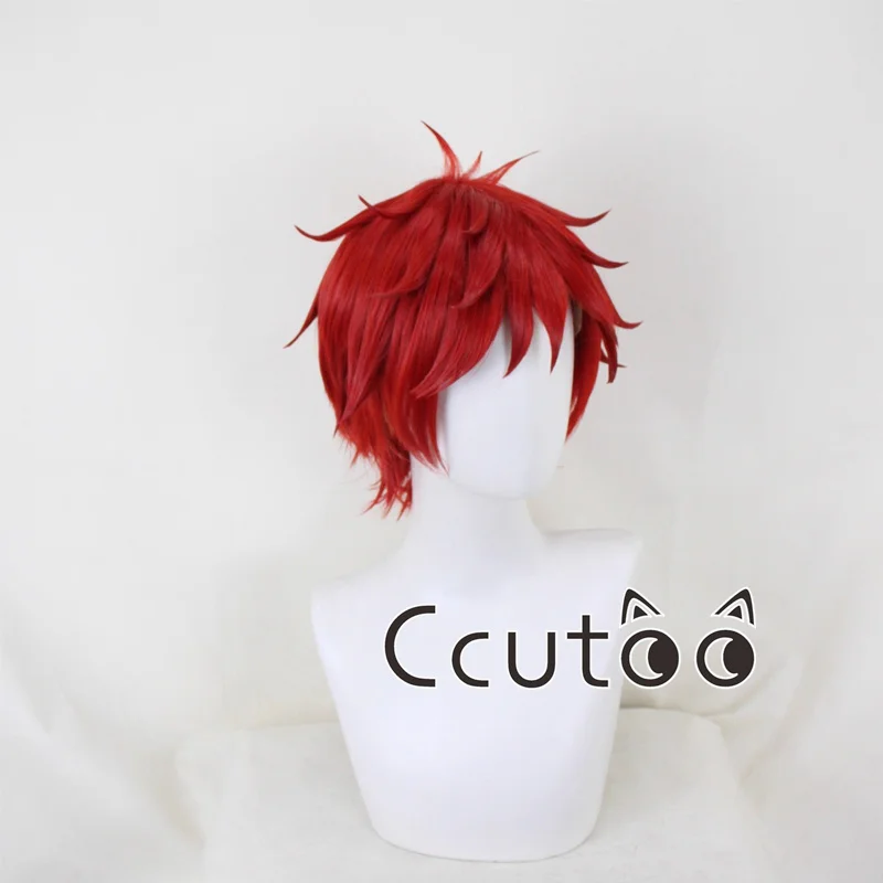 Reinhard Van Astrea Wig Short Red Anime Synthetic Hair Halloween Party Play Role