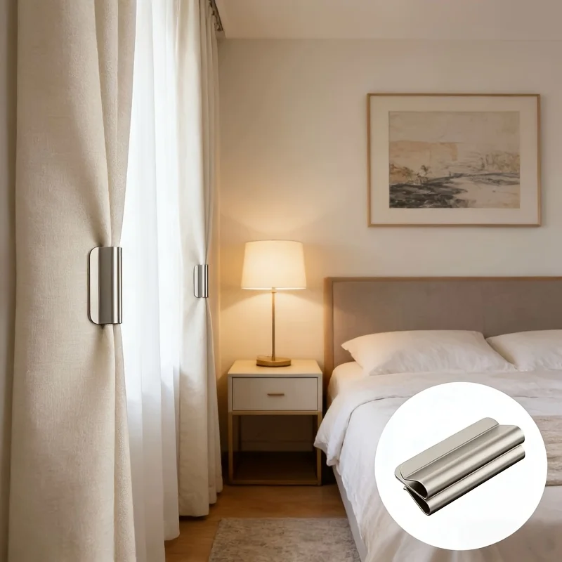 1 Paar/3 Paar Magnetische Vorhang-Schattierungsschnallen, Magnetische Vorhang-Verschluss-Fixierschnallen, Vorhang-Clips