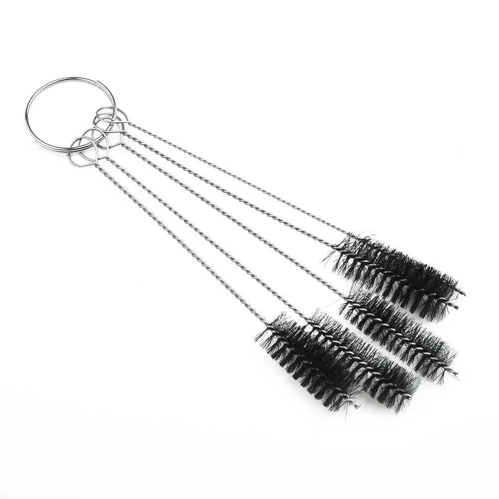 5pcs Round Pipe Steel Wire Brushes Cleaning Wire Brush For Pipe Glass Cleaning Tube Cylinder Bores Cleaning Tools Brush Set