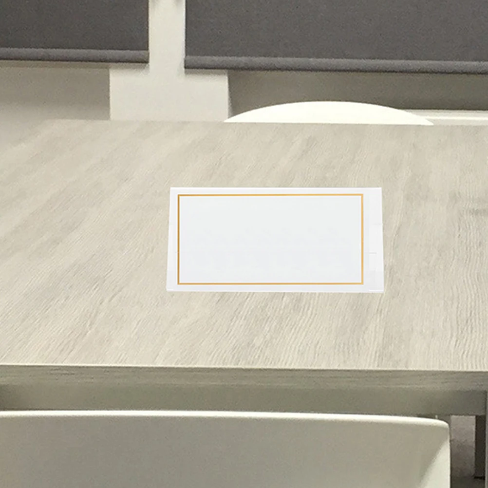 

10Pcs Clear Acrylic Place Cards Wedding Sign Stand Easy Clean DIY Name Card Holders for Party and Home Decor Desk Name Plate