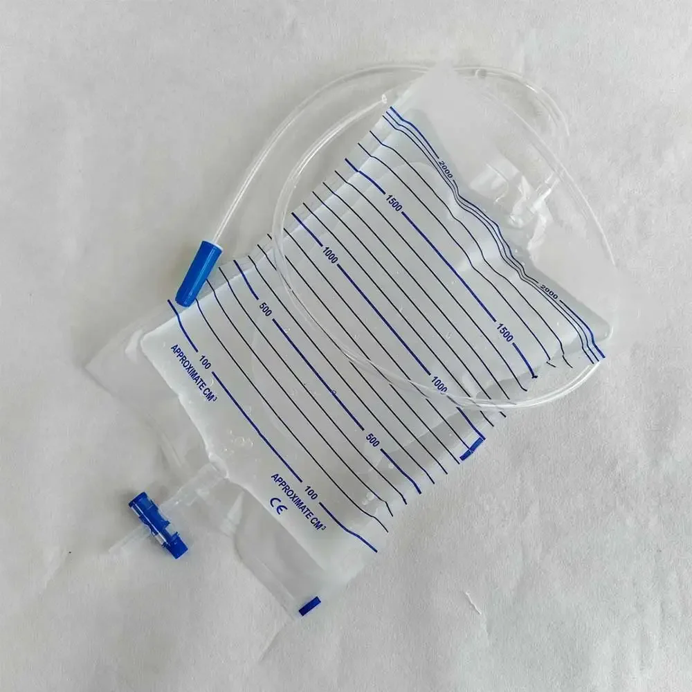 2000ml Disposable Urine Bag Unisex Anti-reflux with External Catheter Medical Urine Collector Drainage Pack Urinary Incontinence