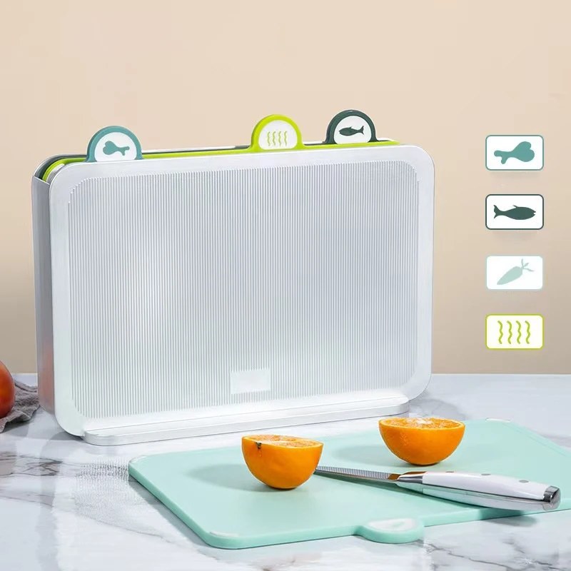 Creative Food Grade PP Plastic Cutting Board 4 Color Classification Plastic Chopping Boards Set Multifunctional Cutting Mats view 6