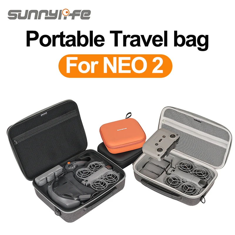 Sunnylife 3 tipos de bolsa de almacenamiento de viaje portátil para DJI NEO2 motion Fly More Combo Estuche para gafas, accesorio de caja protectora para drones
