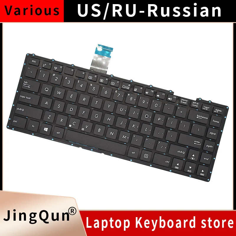 US/RU/SP/BR Russian Laptop Keyboard For ASUS A450C X450V R409L D452C K450C R409V Y481C F450L W418L A450V F450V X452M X450L Black