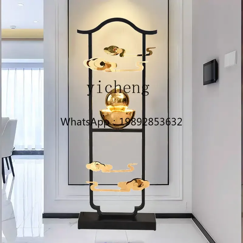 entrance decoration Xiangyun ingot partition into the home light luxury large floor running water ornament