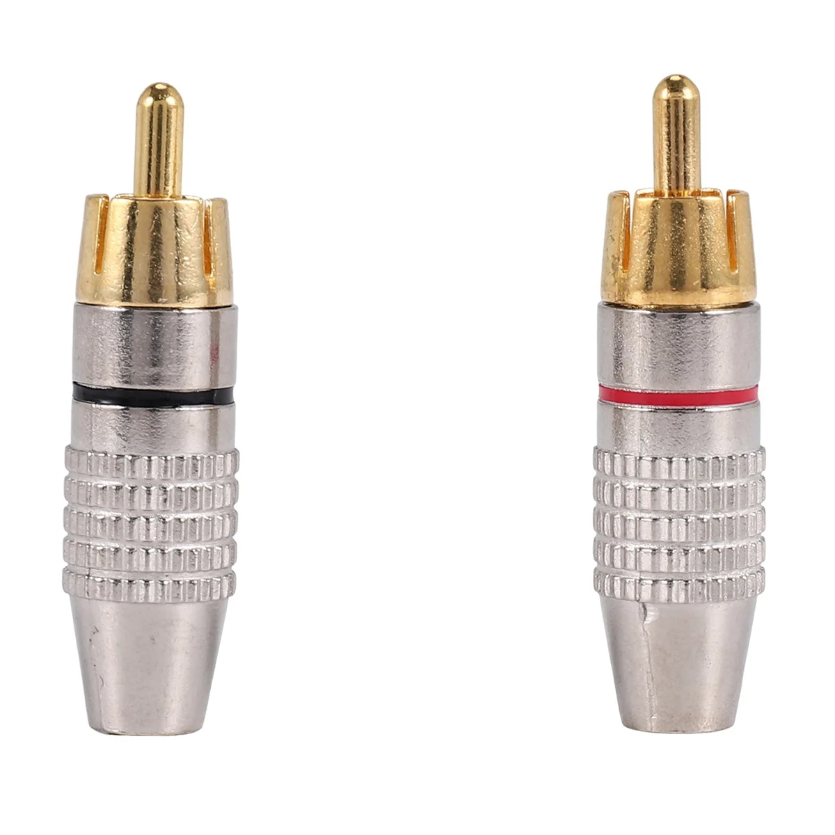 WHQT 20 Pcs RCA Plug Audio Video Locking Cable Connector Gold Plated