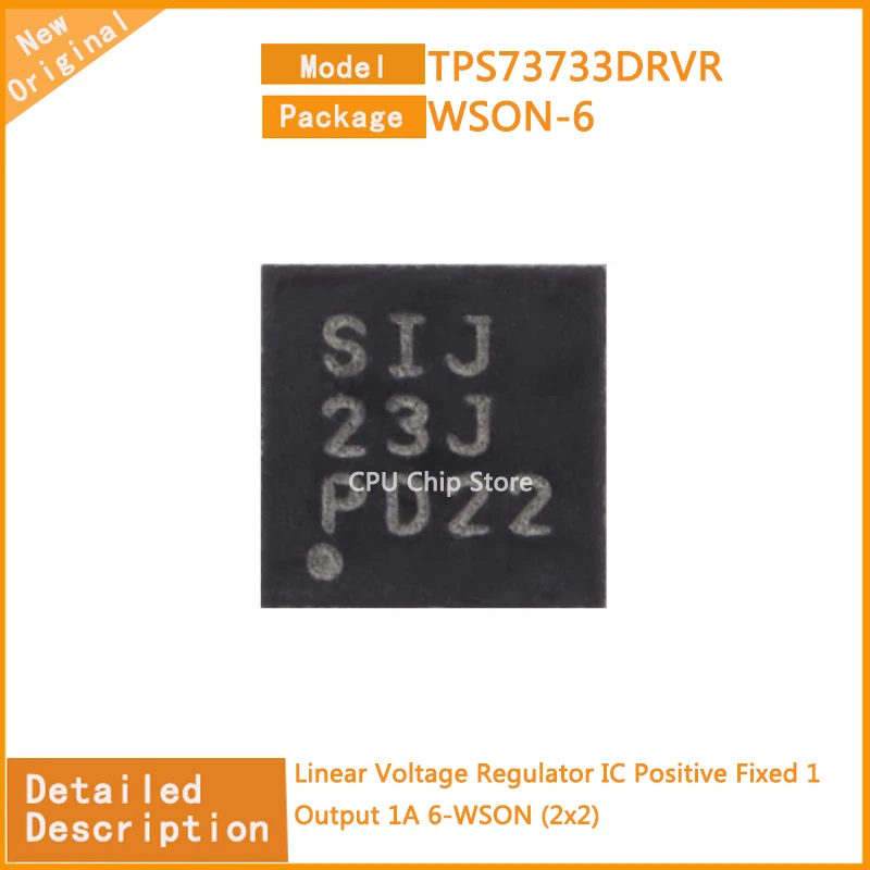 10Pcs/Lot  New Original  TPS73733DRVR   TPS73533DRVR Linear Voltage Regulator IC Positive Fixed 1 Output 500mA 6-WSON (2x2)