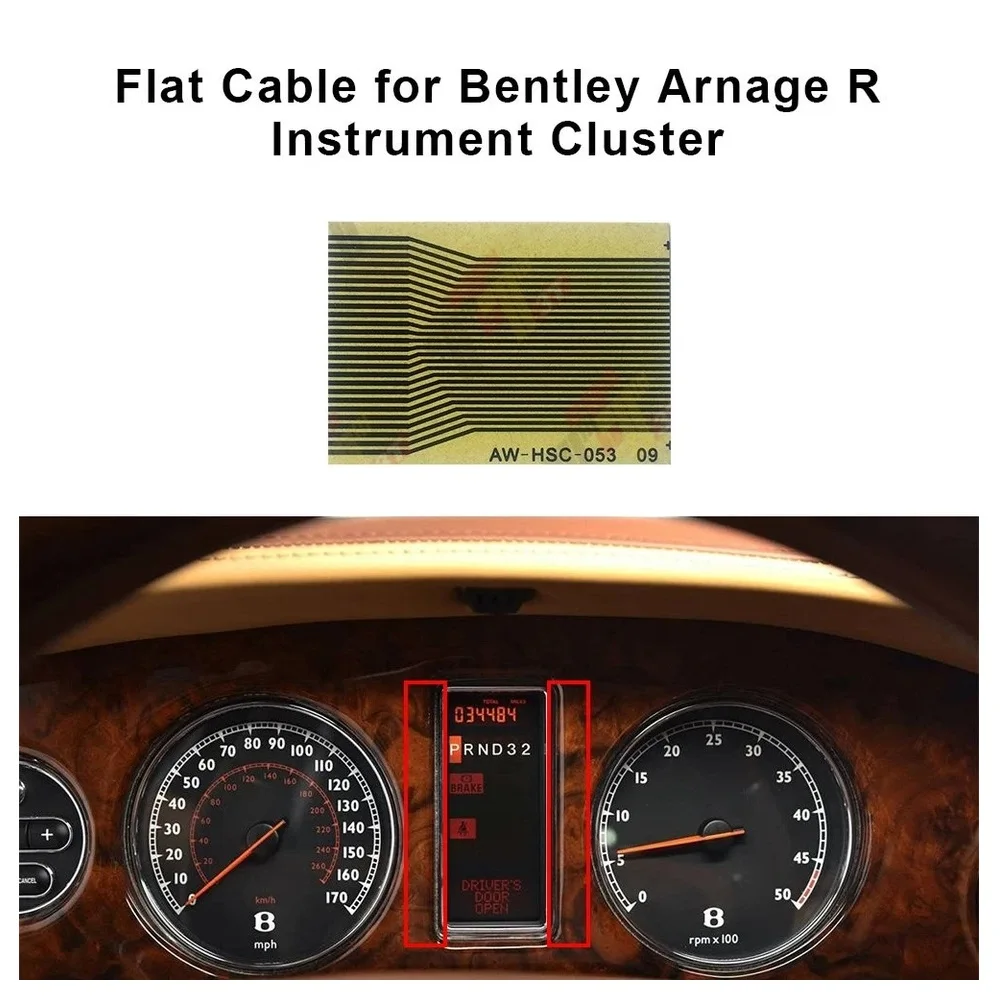 Cinta de cable plano LCD para grupo de instrumentos Bentley Arnage R 2001 ~ 2002