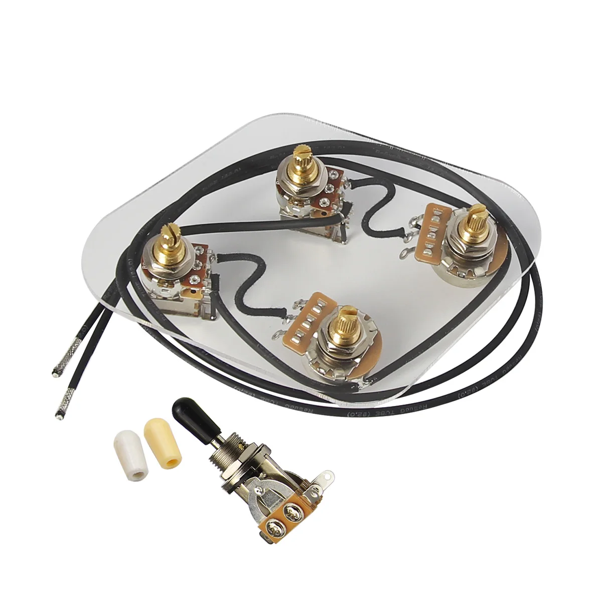 FLEOR 2T2V Gitaar Voorbedrade Kabelboom Push Push Potten 500 k 3-Way Schakelaar voor LP Gitaar Onderdelen