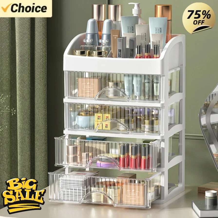 New 1Pc 5-layer Makeup Storage Box Debris Storage Box Drawer-style Dressing Table Office DeskCosmetics Multi-layerstoragecabinet