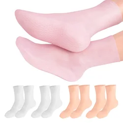 Silicone Moisturizing Foot Socks for Dry Cracked Feet Foot Care Socks Spa Pedicure Socks Massage Moisturizing Gel Foot Care Tool