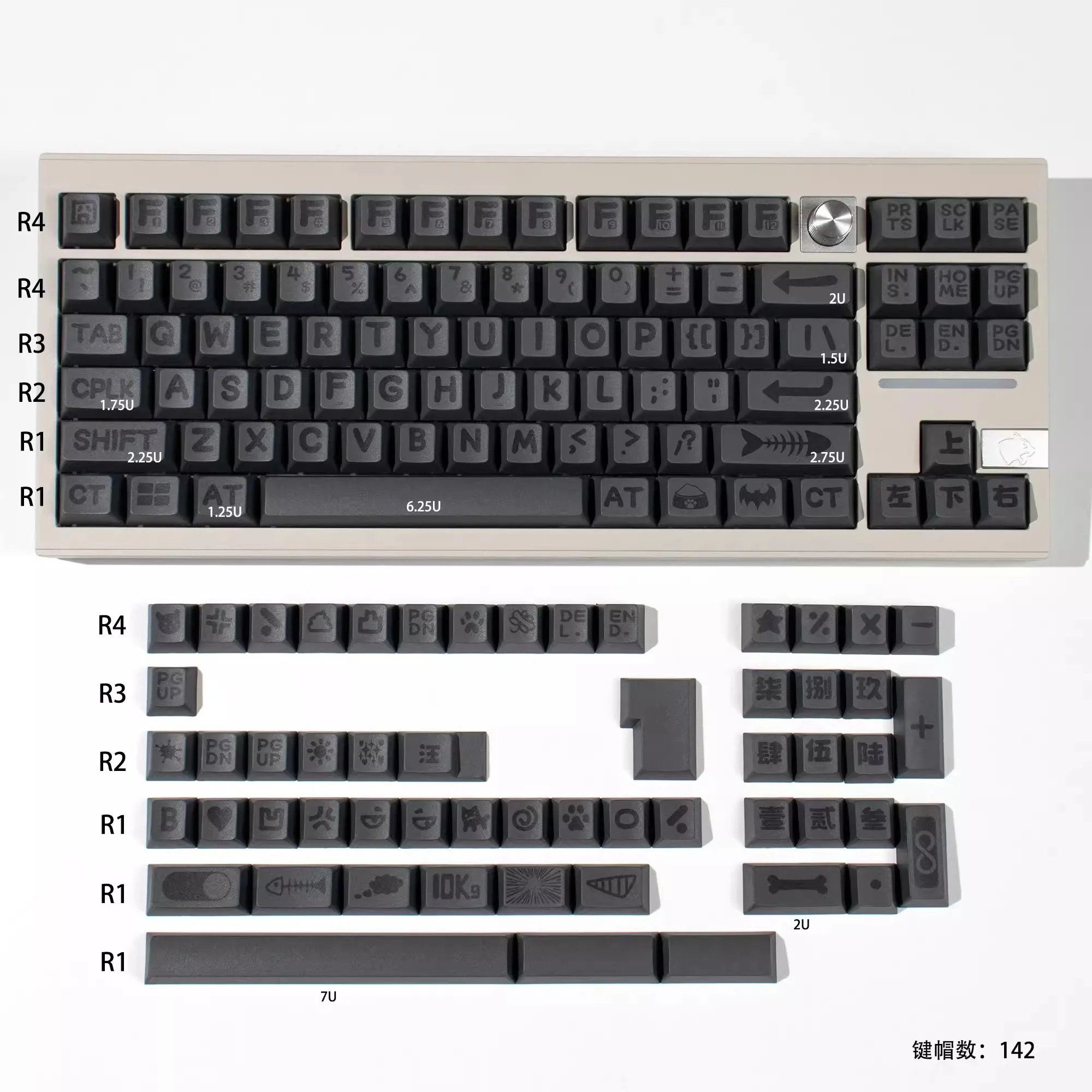 

GMK rey Animal Party Колпачки для клавиш 142 клавиши PBT Keycap Double Shot Cherry Profile Колпачки для клавиш Cherry MX Switches Механическая клавиатура