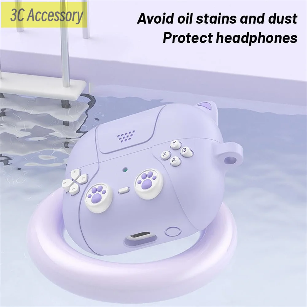 Capa de silicone macia para Samsung Galaxy Buds, 3D Cartoon Case, Fone de ouvido bonito para Buds 2 Live FE Buds 3 Pro, Novo, 2024