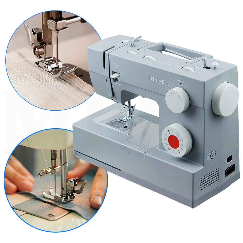 Máquina de coser de alta velocidad 4423 de alta resistencia con Kit de accesorios, Motor fuerte de 90W, potencia de perforación, 97 aplicaciones de puntada, costura de escritorio