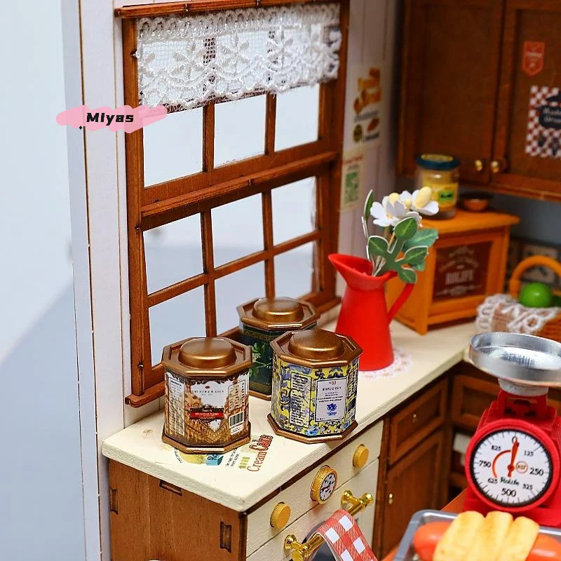 1Pcs Miniature Dollhouse Furniture Accessories 1/12 Scale Coffee Can Tea Can Model Simulation Decor Ornament for Dollhouses