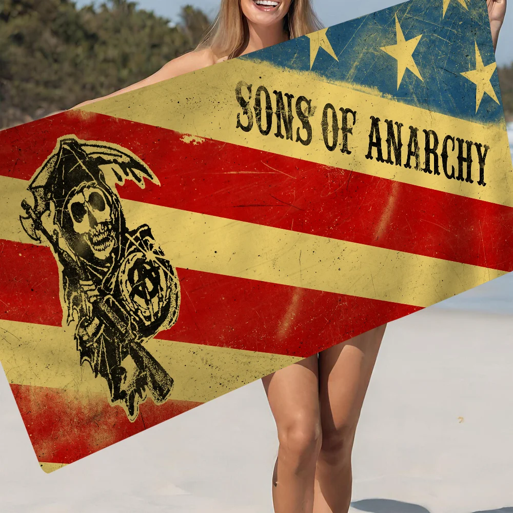 

Sons Of Anarchy Cartoon Beach Towel Cute Kawaii Room Decor Bath Girls Children Hand Towels For Bathroom Shower